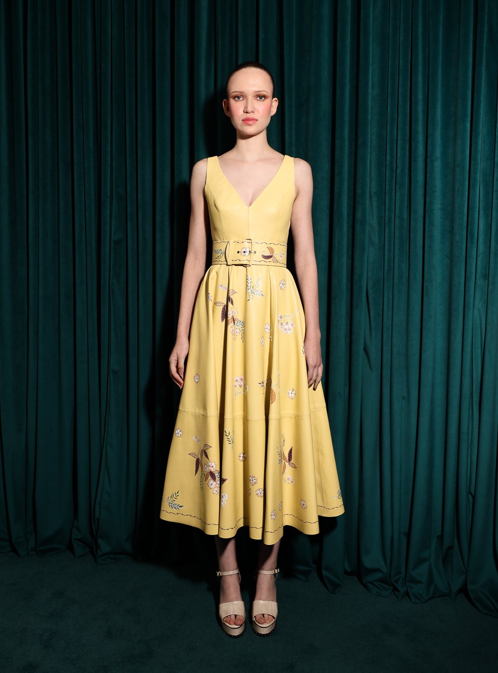 Vestido Midi Pintura Manual
